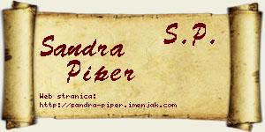 Sandra Piper vizit kartica